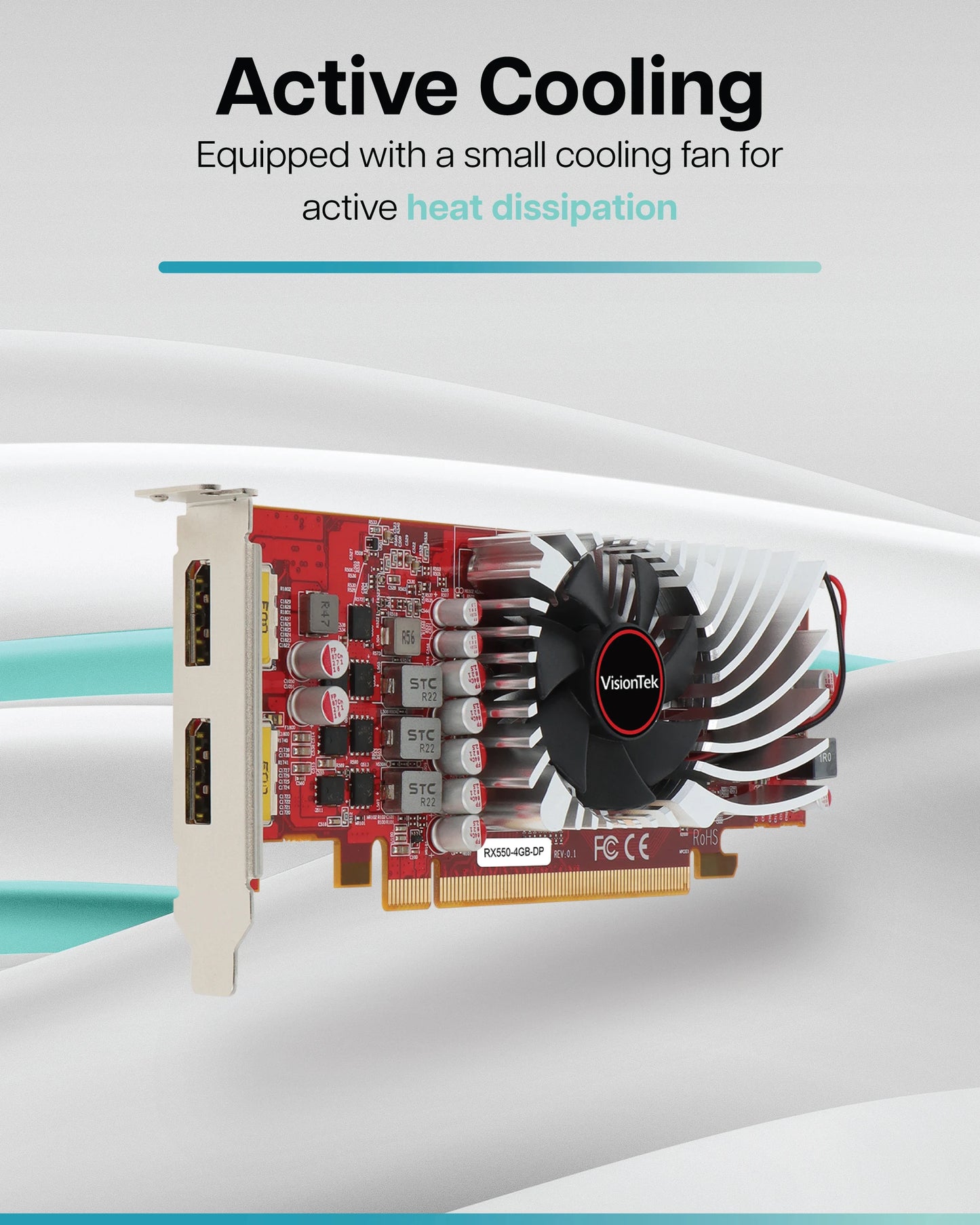 Radeon RX 550 SFF 4GB GDDR5 2M (2x DP)