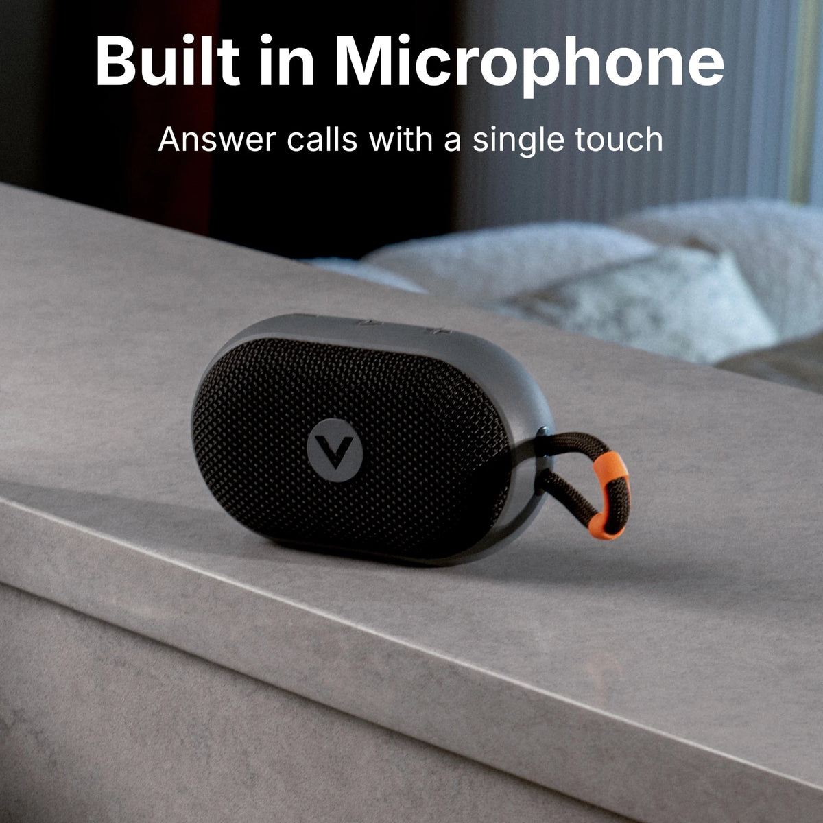 VisionTek.com-VisionTek Audio Mini Wireless Bluetooth Speaker | IPX7 Waterproof | 12 Hour Playtime | TWS Stereo | Built-in Mic | Bluetooth 5.3