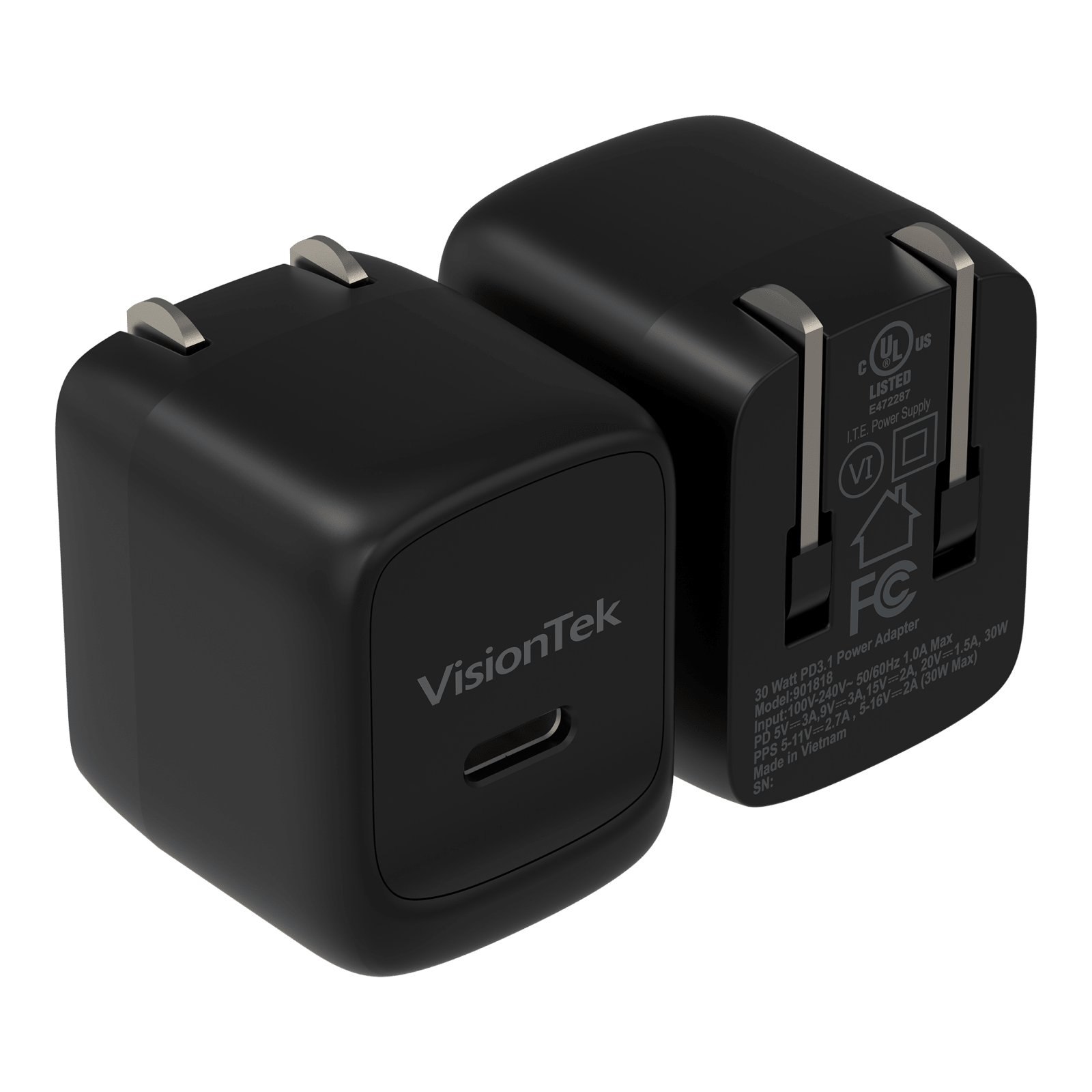 VisionTek.com - VisionTek Charge Go - USB - C Wall Charger 30W