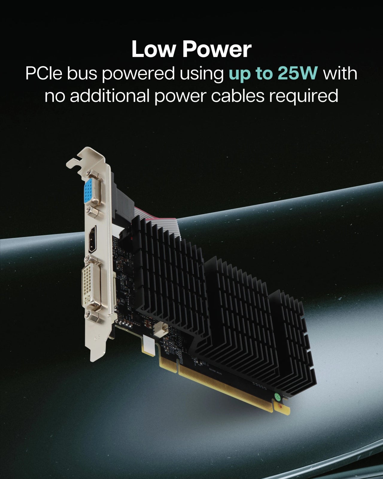 VisionTek.com - VisionTek Graphics Card - 4GB OCPC NVIDIA GeForce GT 730 DDR3 | Passive Cooled | Triple Display Support | HDMI, DVI - D, VGA | 4K @ 60Hz | 25W | SFF Bracket