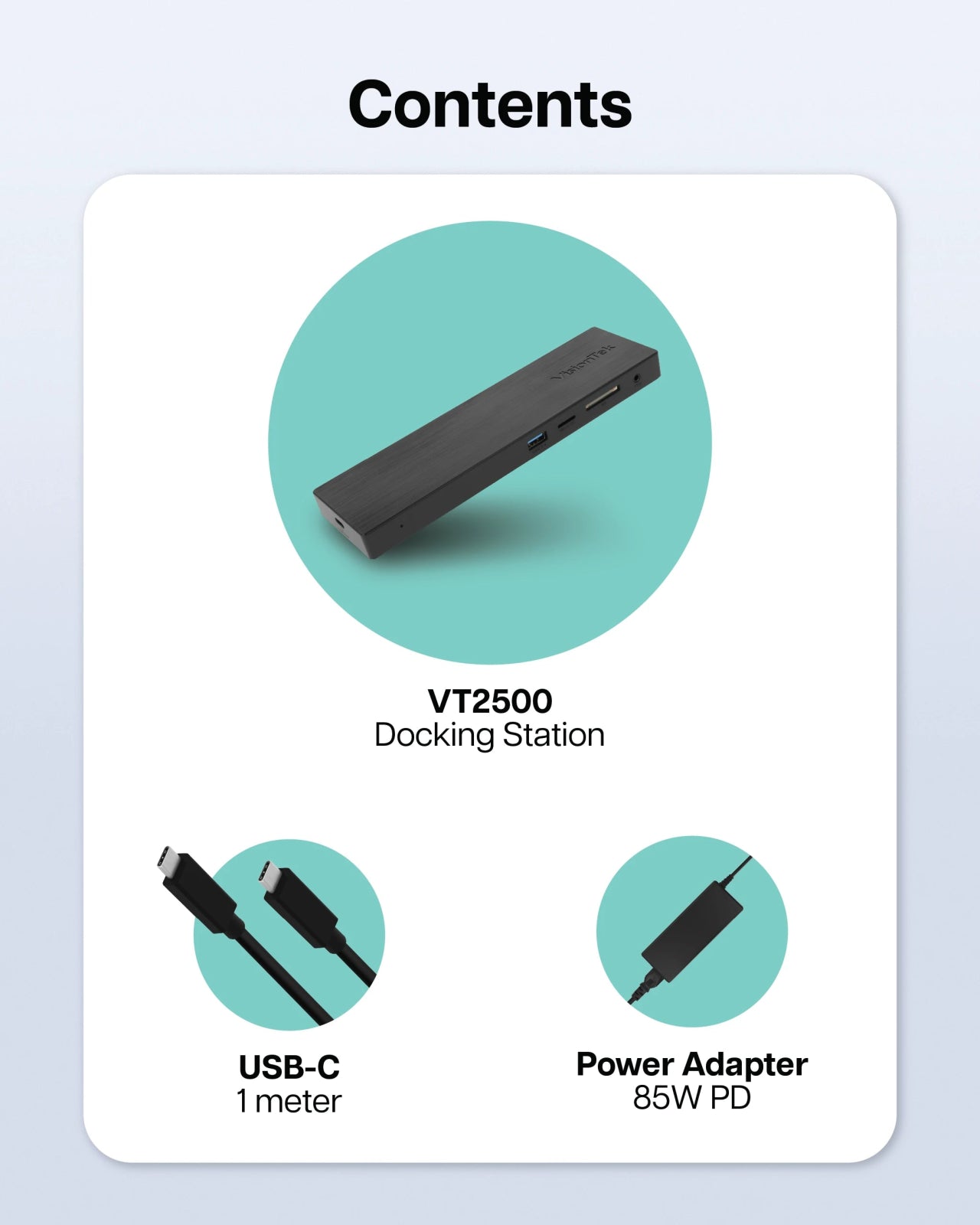 VisionTek.com - VisionTek VT2500 USB - C Docking Station | Triple Display | 11 - in - 1 Dock | DP Alt Mode | 85W Power Delivery | Power Adapter Included | Windows, Mac, ChromeOS Compatible