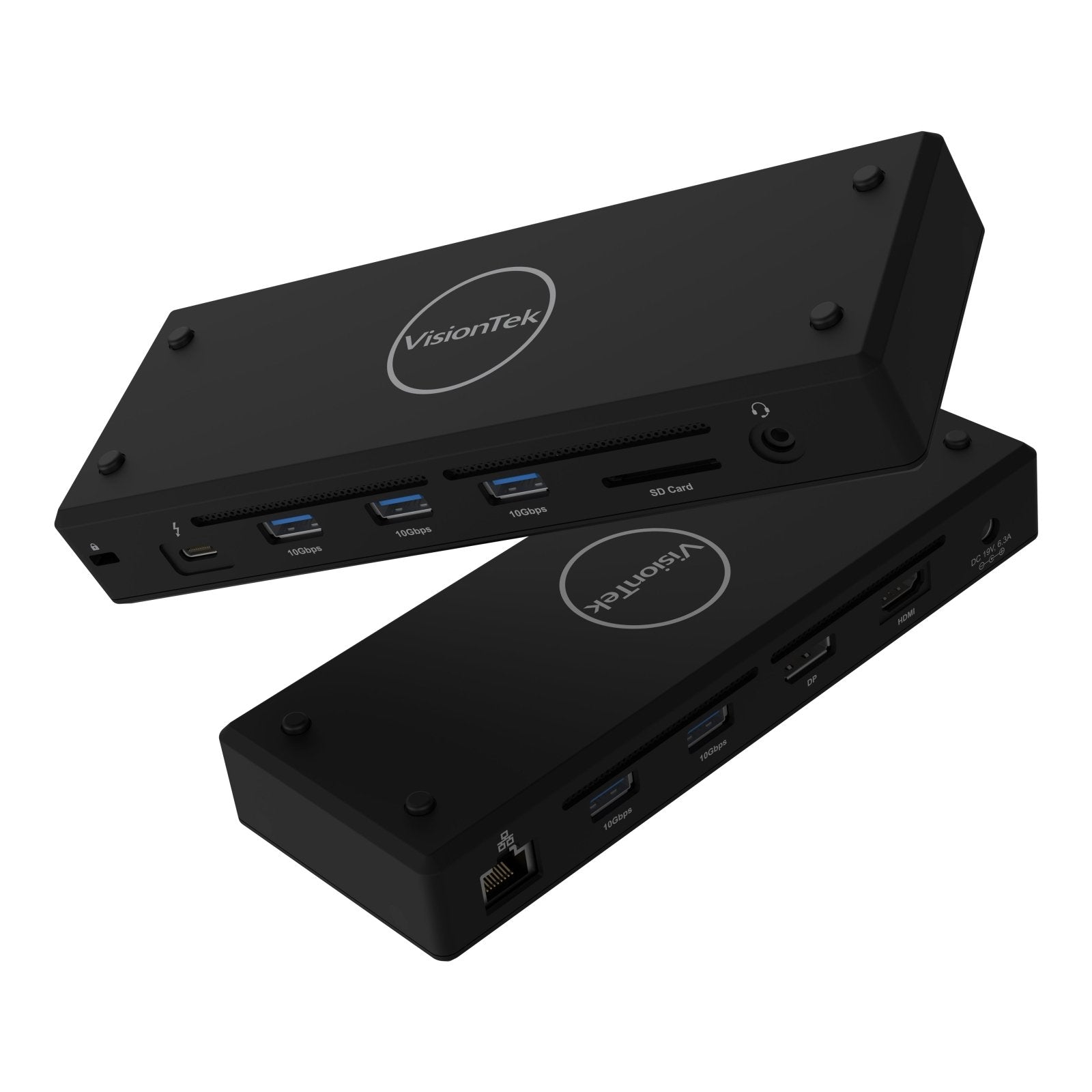 VisionTek.com - VisionTek VT5400 Dual 4K Docking Station | Thunderbolt 4 & USB - C | 80W Power Delivery | 8K Support | USB - A, SD, Ethernet | 120W Power Adapter Included | Windows, Mac Compatible