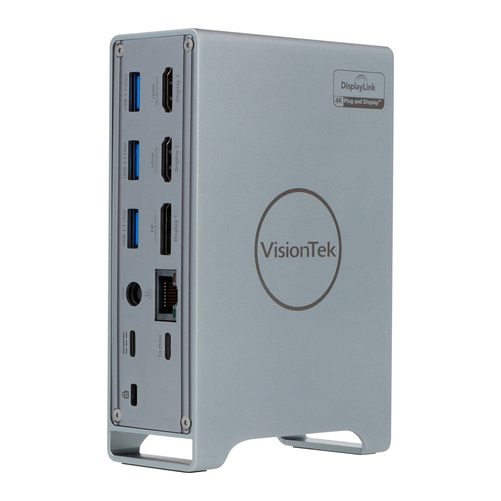 VisionTek.com - VisionTek VT7100 Triple Display 4K Docking Station - Refurbished | 100W Power Delivery | USB - C | Universal Compatibility