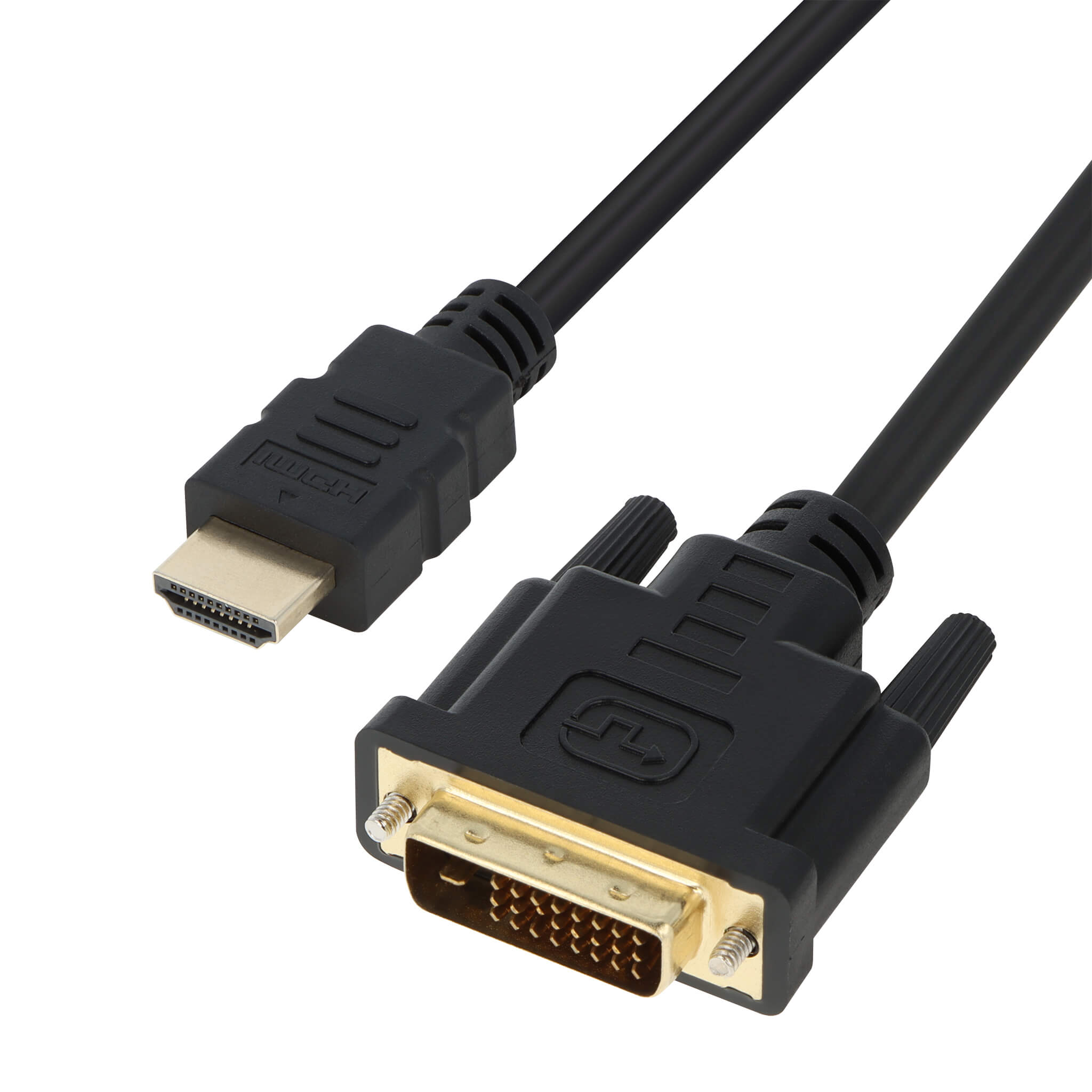   Basics HDMI A to DVI Adapter Cable, Bi-Directional  1080p, Gold Plated, Black, 6 Feet, 1-Pack For Television : Electronics