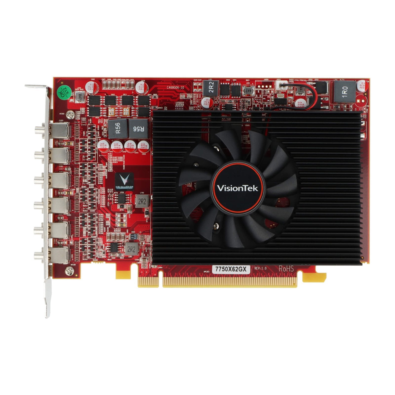 VisionTek.com - VisionTek Graphics Card - 2GB Radeon HD 7750 GDDR5 | 6 x Mini DisplayPort to HDMI | 6 Monitor Support | 4K @ 60Hz | Low Profile GPU | AMD Eyefinity | Legacy BIOS