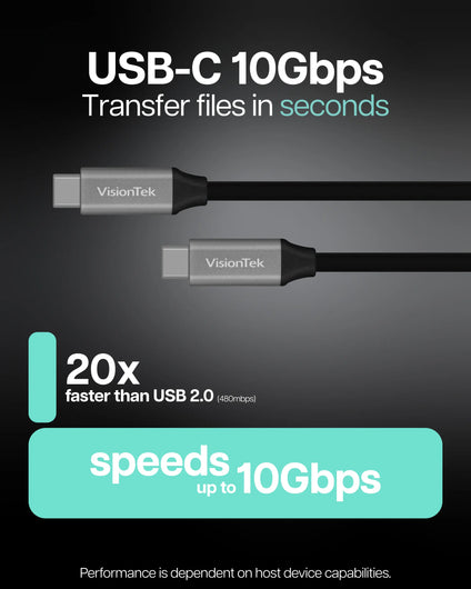 USB-C to USB-C 3.1 Gen 2 Cable - 100W Power Delivery - 10Gbps - DP Alt Mode