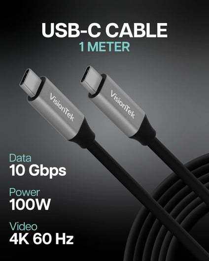 USB-C to USB-C 3.1 Gen 2 Cable - 100W Power Delivery - 10Gbps - DP Alt Mode