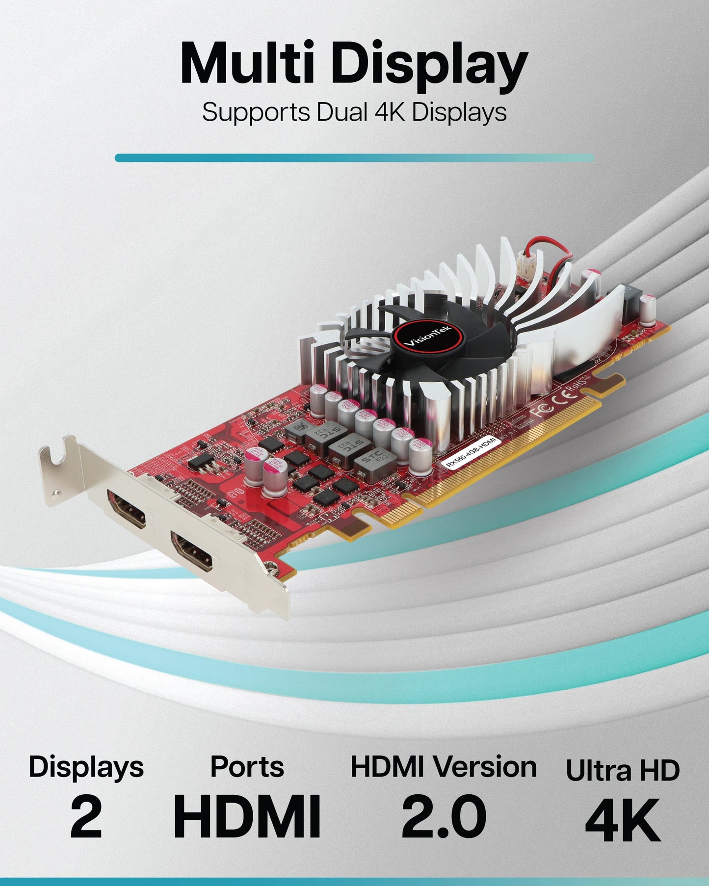 Radeon RX 560 2M 4GB GDDR5 (2x HDMI)