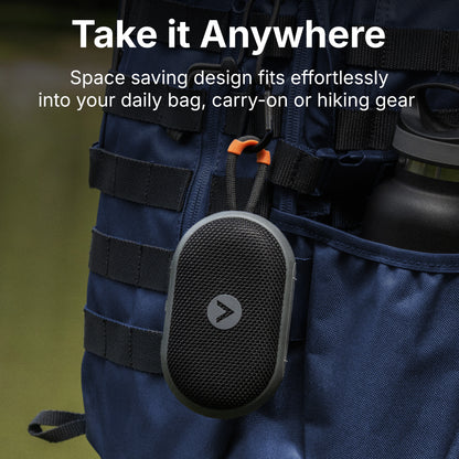VisionTek Audio Mini Wireless Bluetooth Speaker | IPX7 Waterproof | 12 Hour Playtime | TWS Stereo | Built-in Mic | Bluetooth 5.3