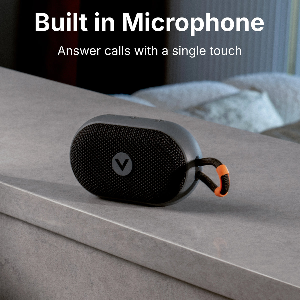 VisionTek Audio Mini Wireless Bluetooth Speaker | IPX7 Waterproof | 12 Hour Playtime | TWS Stereo | Built-in Mic | Bluetooth 5.3