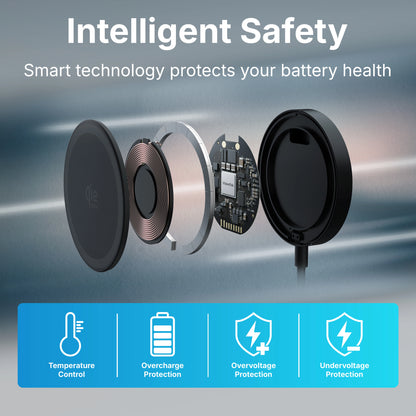 VisionTek Charge - 25W Magnetic Wireless Charger | Qi 2.2 Certified | Works with iPhone and Airpods