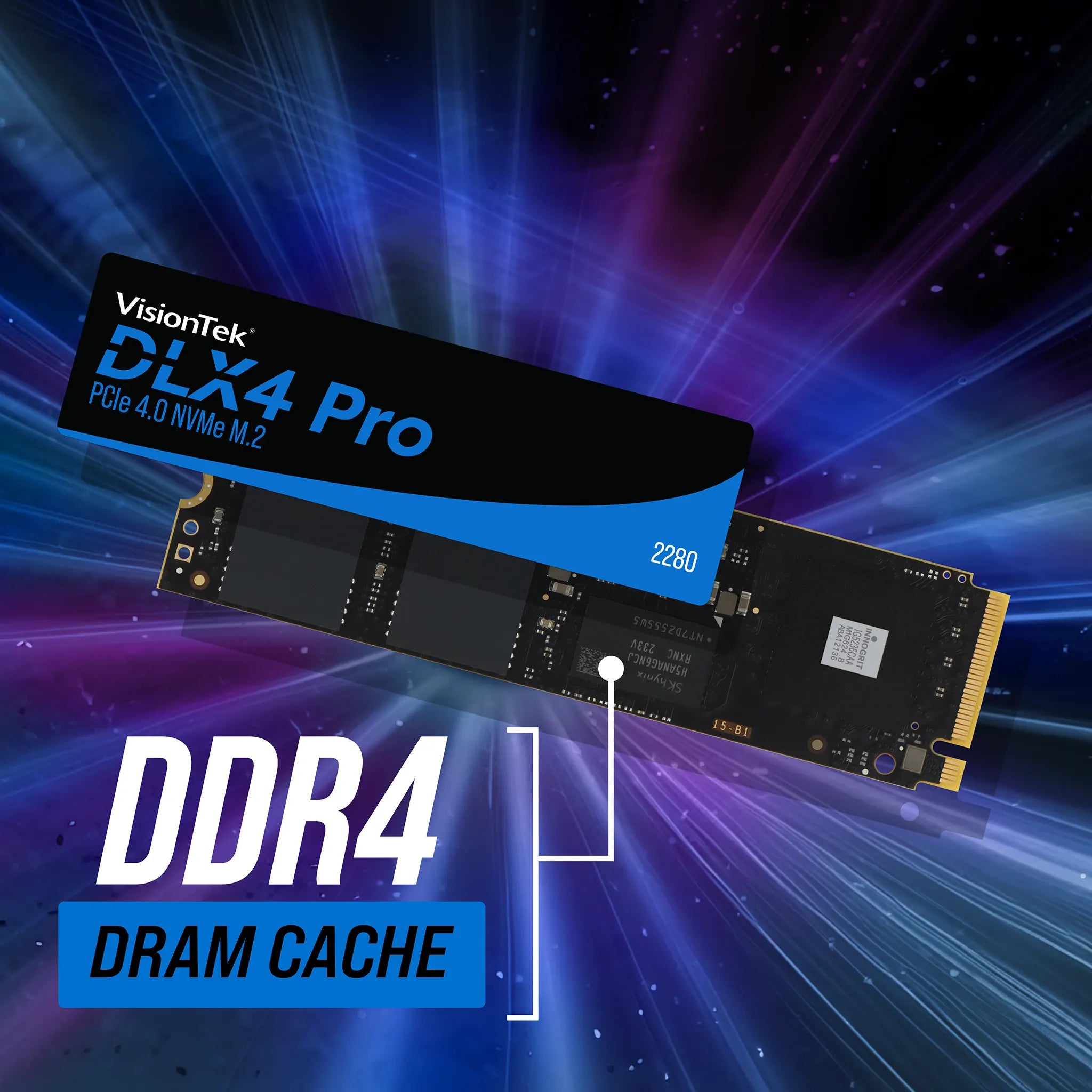 VisionTek DLX4 Pro 2280 M.2 PCIe 4.0 x4 SSD (NVMe) OPAL 2.0 SED