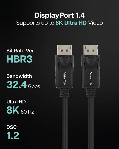 DisplayPort to DisplayPort 1.4 Cable