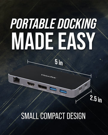 VT350 Portable USB-C Docking Station with Power Passthrough
