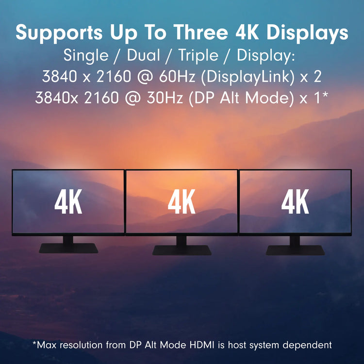 VT7100 Triple Display 4K USB-C Docking Station with 100W Power Delivery