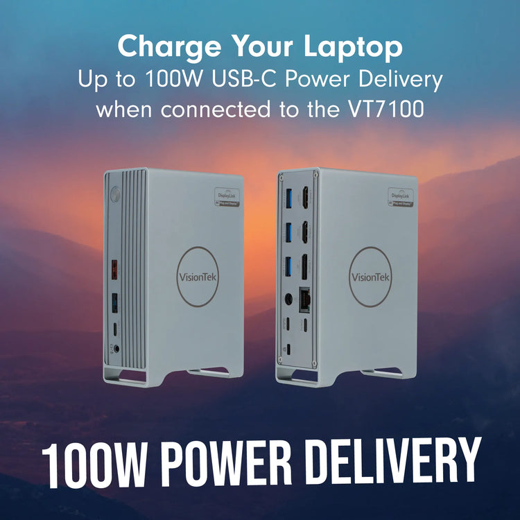 VT7100 Triple Display 4K USB-C Docking Station with 100W Power Delivery