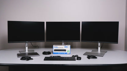 VisionTek VT4950 USB-C KVM Docking Station | Dual System Workstation Dock | Triple Display | DisplayLink + DP Alt Mode | 100W Power Delivery | Windows, Mac Compatible