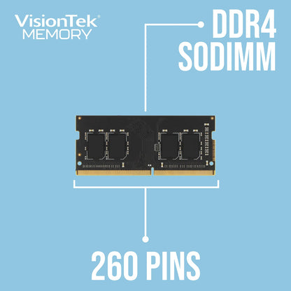 VisionTek DDR4 Laptop RAM - 4GB | 2133MHz | CL15 | 260-Pin SODIMM VisionTek DDR4 Laptop RAM - 4GB | 2133MHz | CL15 | 260-Pin SODIMM