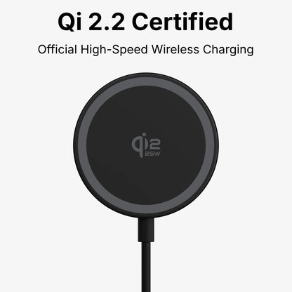 VisionTek.com-VisionTek Charge - 25W Magnetic Wireless Charger | Qi 2.2 Certified | Works with iPhone and Airpods