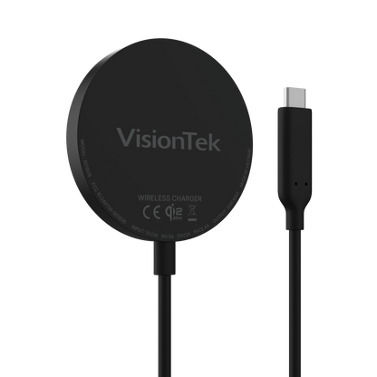 VisionTek.com-VisionTek Charge - 25W Magnetic Wireless Charger | Qi 2.2 Certified | Works with iPhone and Airpods
