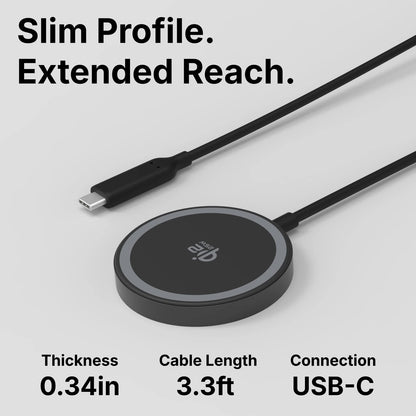 VisionTek.com-VisionTek Charge - 25W Magnetic Wireless Charger | Qi 2.2 Certified | Works with iPhone and Airpods