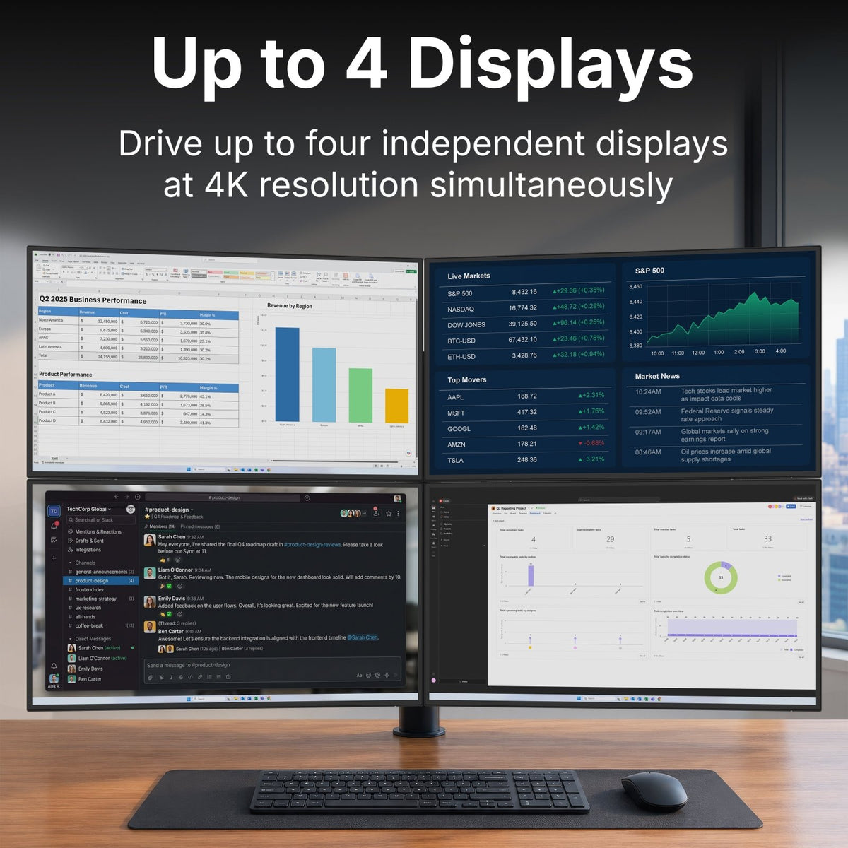 VisionTek.com-VisionTek Graphics Card - 2GB Radeon RX 550 SFF GDDR5 | 4x Mini DisplayPort | Quad Monitor Support | PCIe 3.0 x8 | Compact 1-Slot GPU | Eyefinity & FreeSync Ready