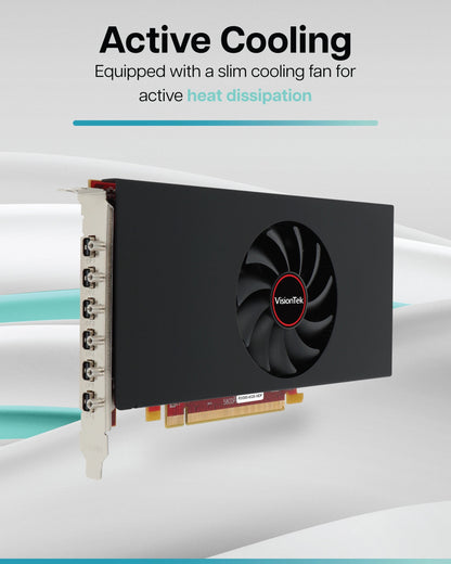 6x Gpu VisionTek Graphics Card - 8GB Radeon RX 580 GDDR5 | 6x Mini DisplayPor ...