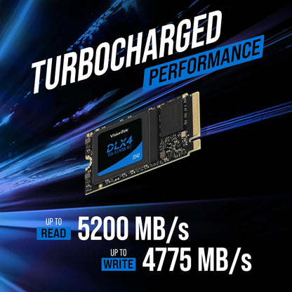 VisionTek.com - VisionTek SSD - 1TB DLX4 2242 NVMe | PCIe 4.0 x4 | Opal 2.0 Self - Encrypting SSD | Up to 5200MB/s | Secure M.2 Storage