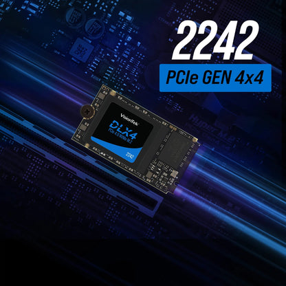 VisionTek.com - VisionTek SSD - 1TB DLX4 2242 NVMe | PCIe 4.0 x4 | Opal 2.0 Self - Encrypting SSD | Up to 5200MB/s | Secure M.2 Storage