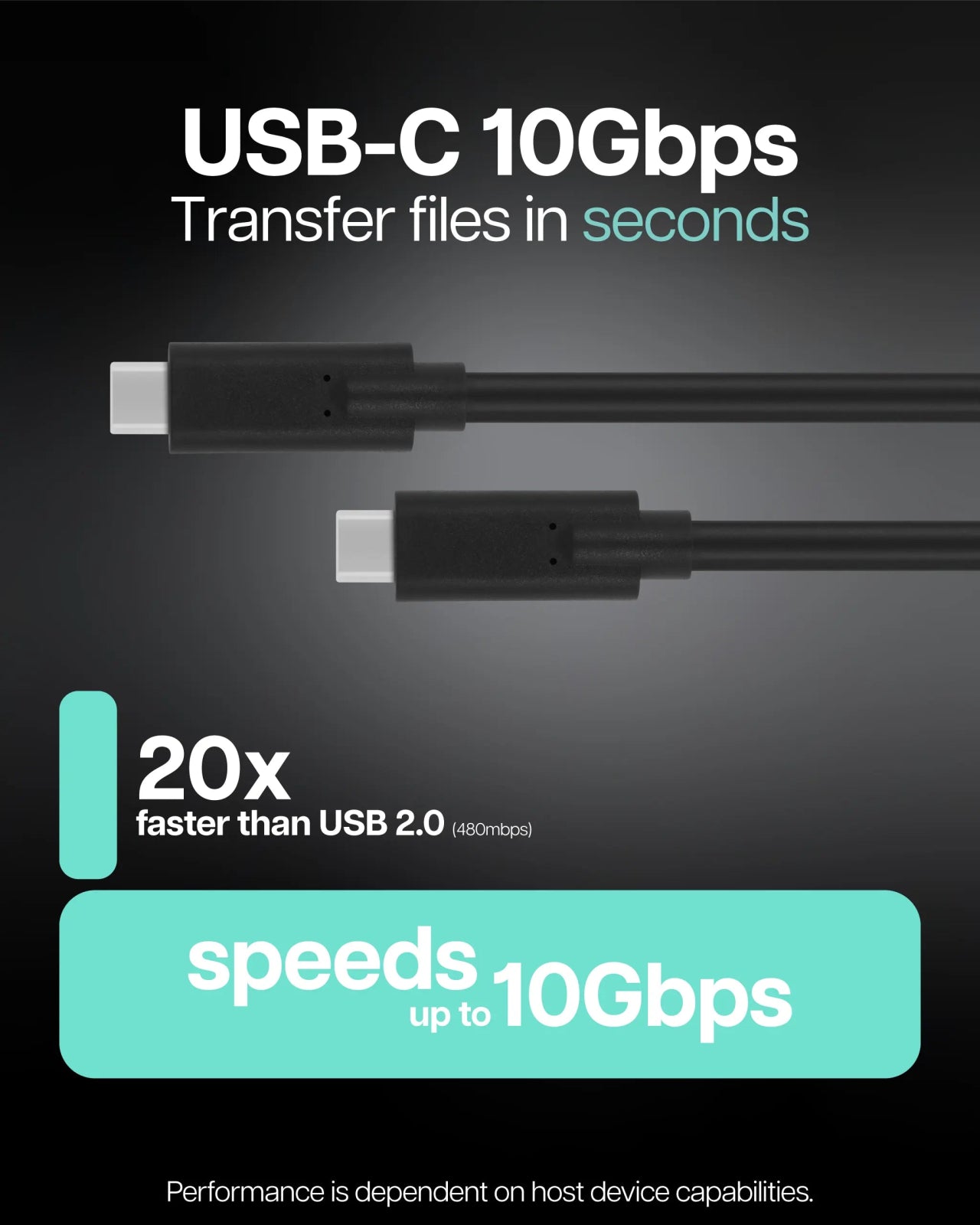 VisionTek.com - VisionTek USB - C to USB - C Cable | 6.6ft (2m) | 100W Power Delivery | 10Gbps Data Transfer | 4K Video | DisplayPort Alt Mode | Compatible with USB - C Devices