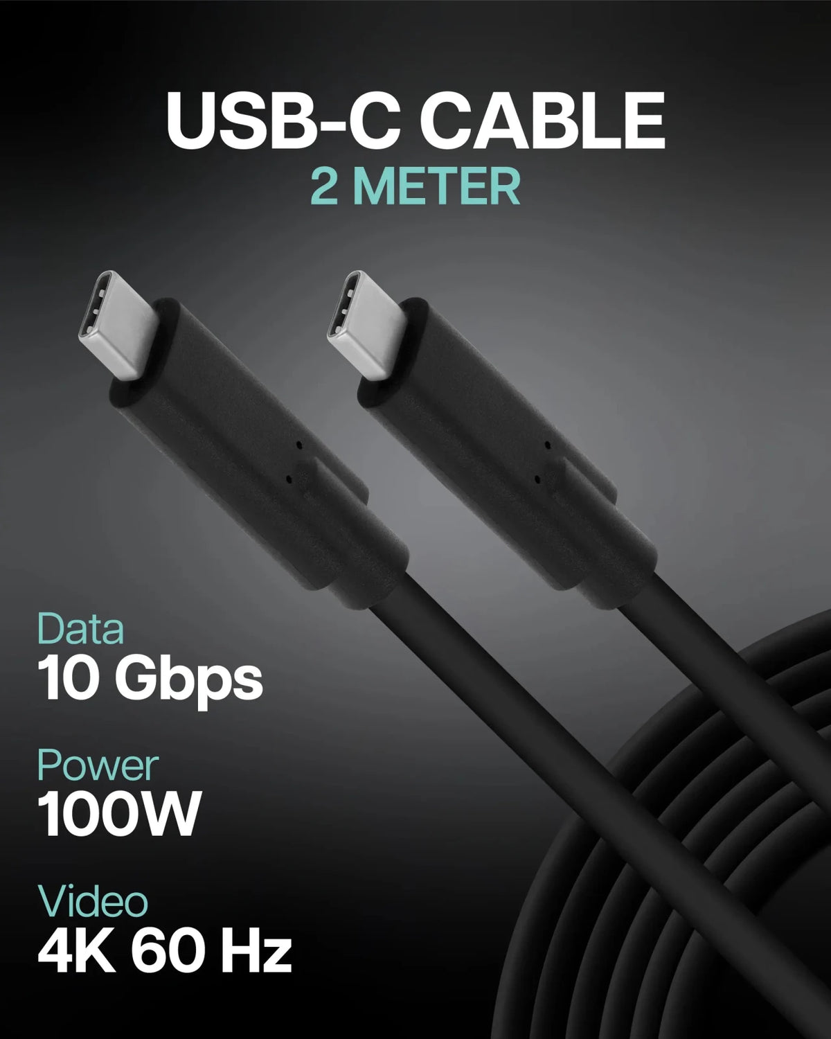VisionTek.com-VisionTek USB-C to USB-C Cable | 6.6ft (2m) - 3 PACK | 100W Power Delivery | 10Gbps Data Transfer | 4K Video | DisplayPort Alt Mode | Compatible with USB-C Devices