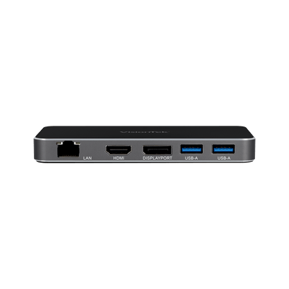 VisionTek.com - VisionTek VT350 USB - C Portable Docking Station | Dual Display | DP Alt Mode | 100W Power Delivery | USB - A, USB - C, Ethernet | Windows, Mac, ChromeOS Compatible
