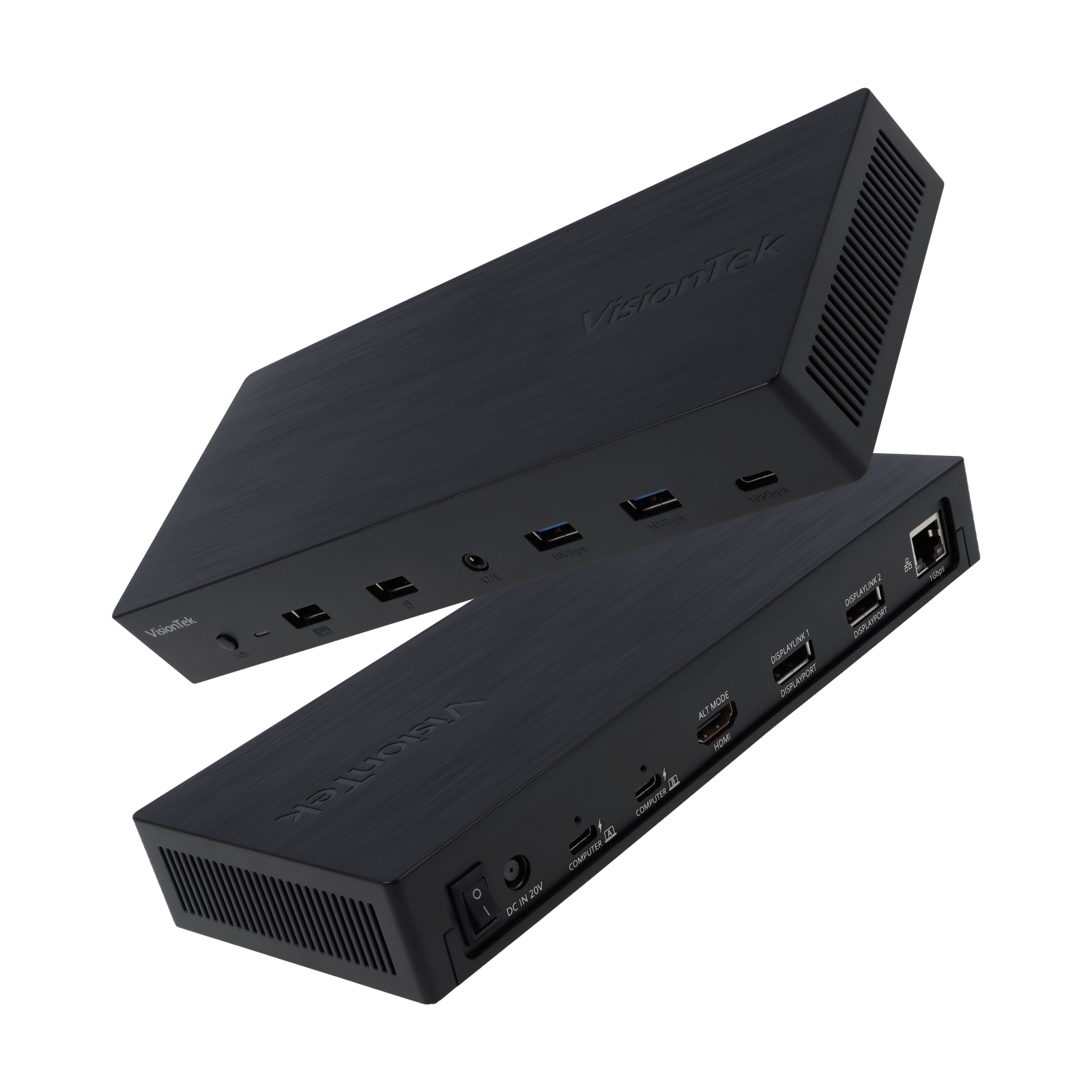 VisionTek.com - VisionTek VT4950 USB - C KVM Docking Station | Dual System Workstation Dock | Triple Display | DisplayLink + DP Alt Mode | 100W Power Delivery | Windows, Mac Compatible