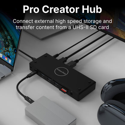 VisionTek.com - VisionTek VT5400 Dual 4K Docking Station | Thunderbolt 4 & USB - C | 80W Power Delivery | 8K Support | USB - A, SD, Ethernet | 120W Power Adapter Included | Windows, Mac Compatible
