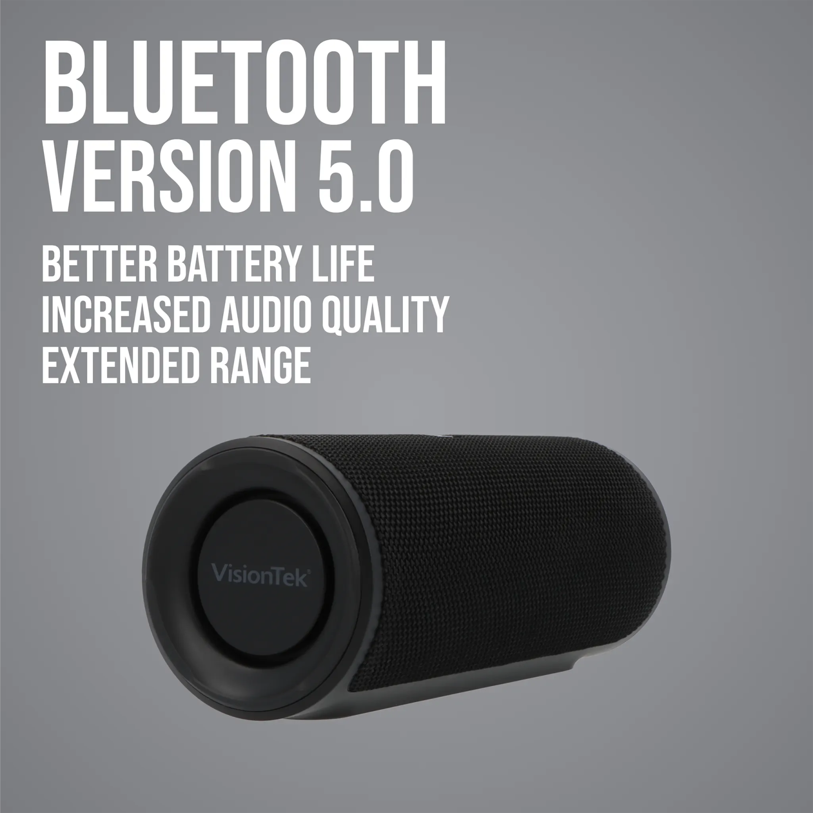 VisionTek.com - VisionTek VTK Audio Pro V3 Wireless Bluetooth Speaker | IPX7 Waterproof | 7+ Hour Playtime | TWS Stereo | NFC Pairing | Bluetooth 5.0 | Built - in Mic