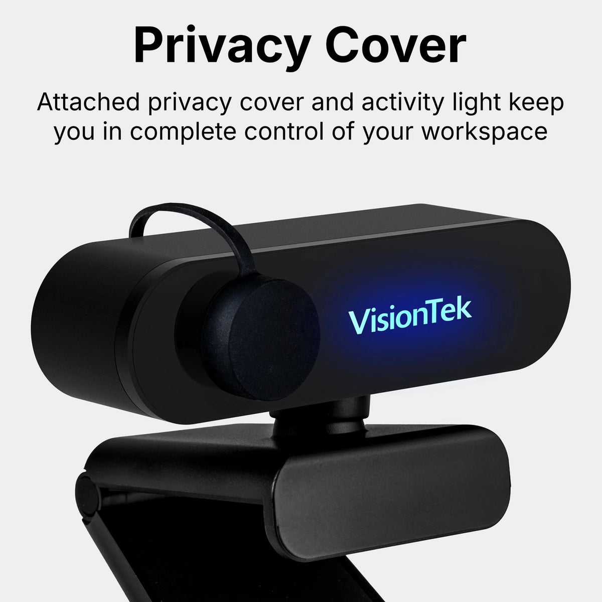 VisionTek.com-VTWC30 1080p Full HD Webcam | USB 2.0 | Built-in Dual Mic | Privacy Cover | Plug-and-Play | PC, Mac, Chromebook Compatible