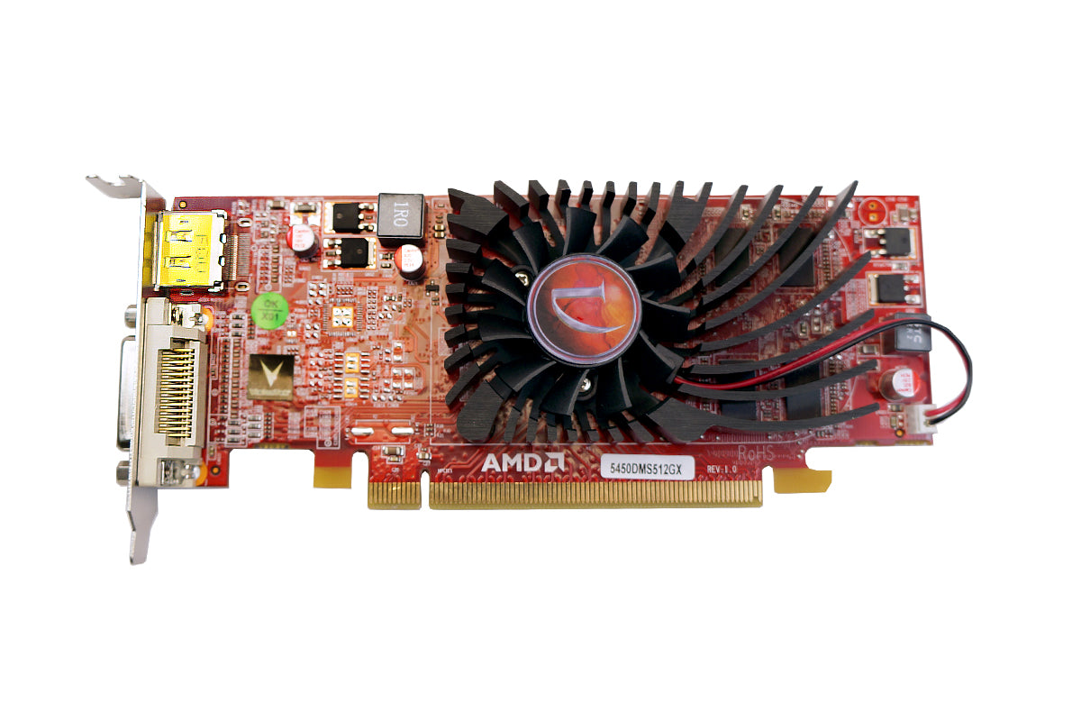 Radeon 5450 SFF 512MB DDR3 3M (2x DVI-I, DP) w- 2x DVI-I to VGA