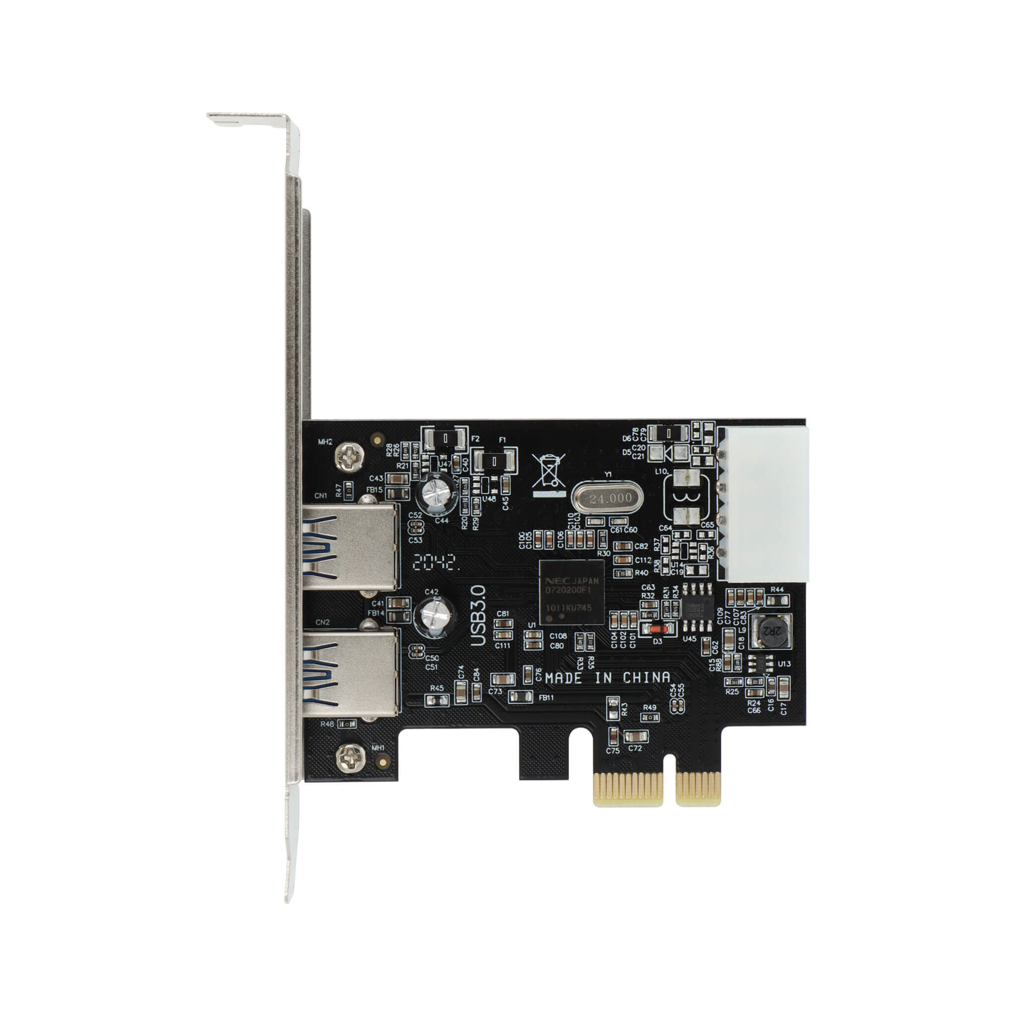2 Port PCIe x1 USB 3.0 Expansion Card SFF