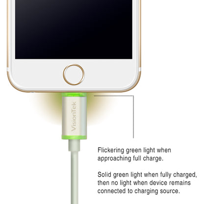 Lightning to USB Smart LED 6.6 foot | 2 meter MFI Cable