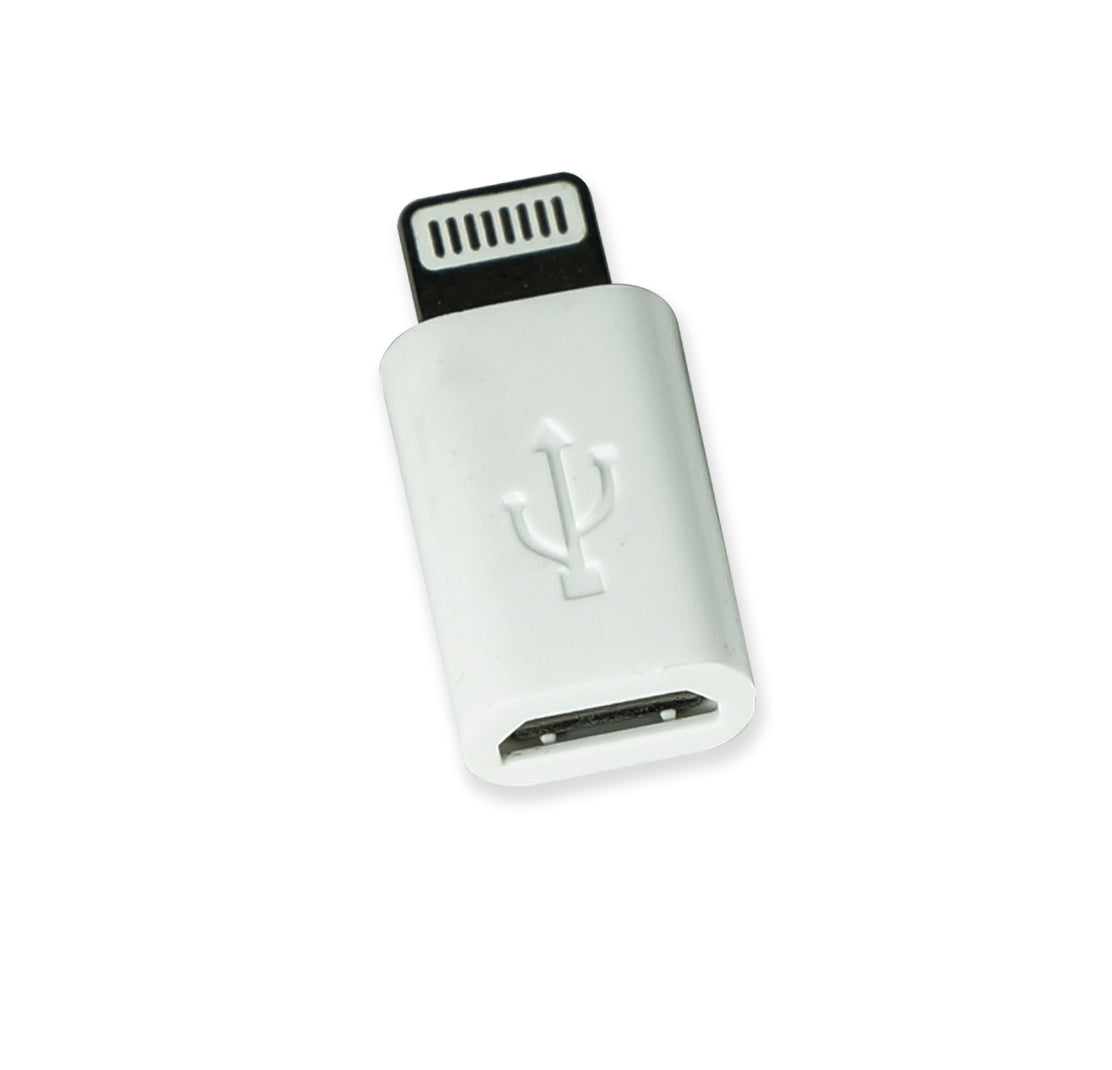 Micro USB to Lightning Adapter White - 3 Pack