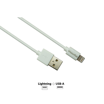 Lightning to USB White 1 Meter MFI Cable