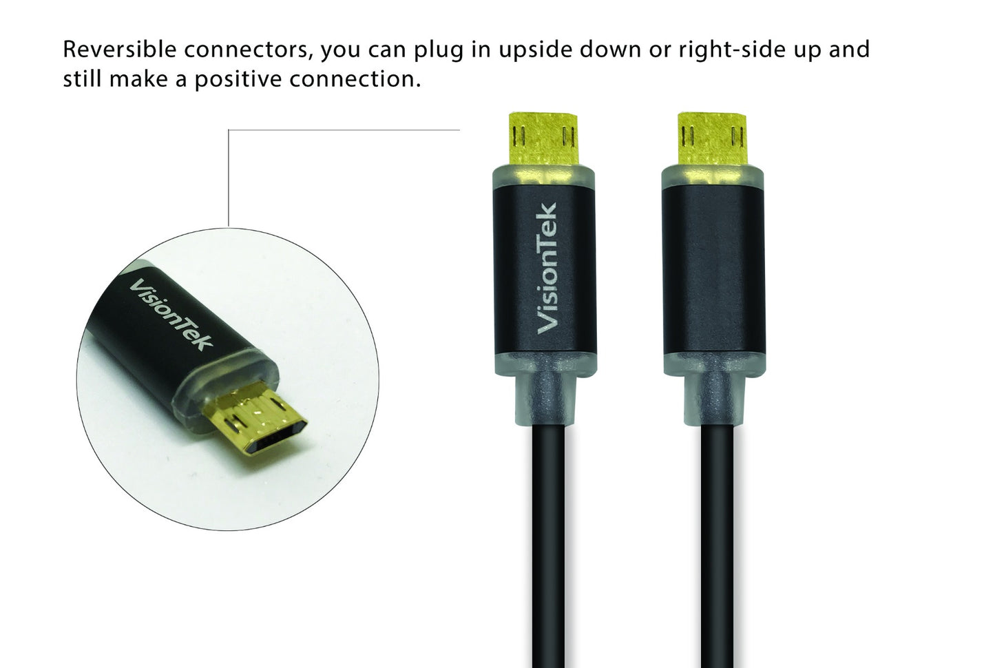 Micro USB to USB Smart LED 1 Meter Cable