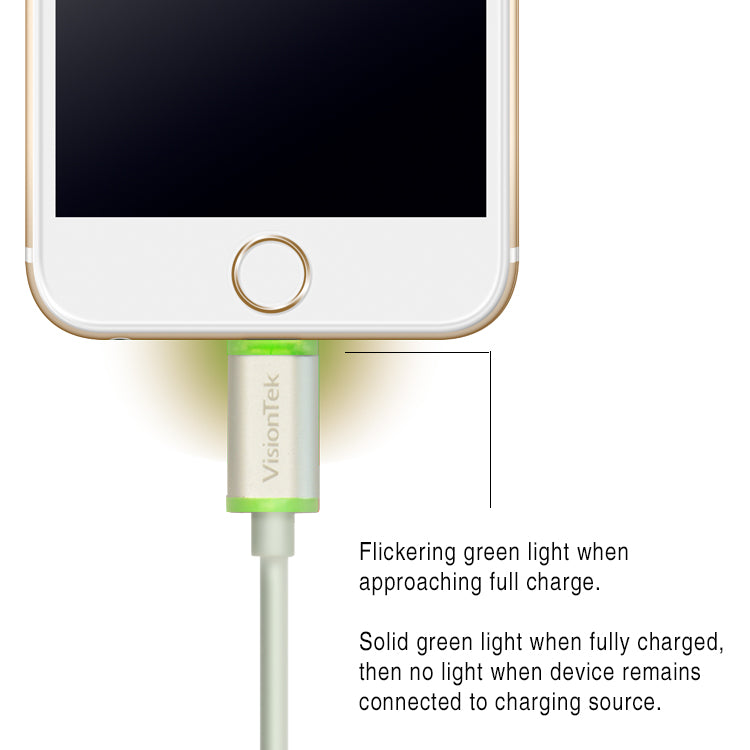 Lightning to USB Smart LED 6 inch | 15 centimeters MFI Cable