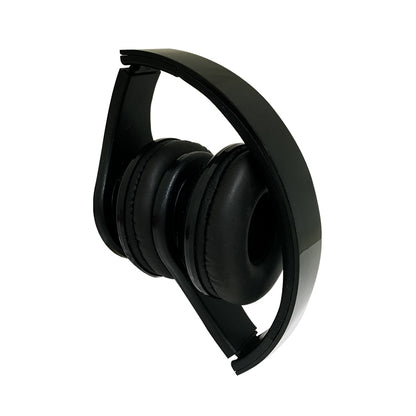Folding Stereo Headphones with Detachable Cable -BLACK