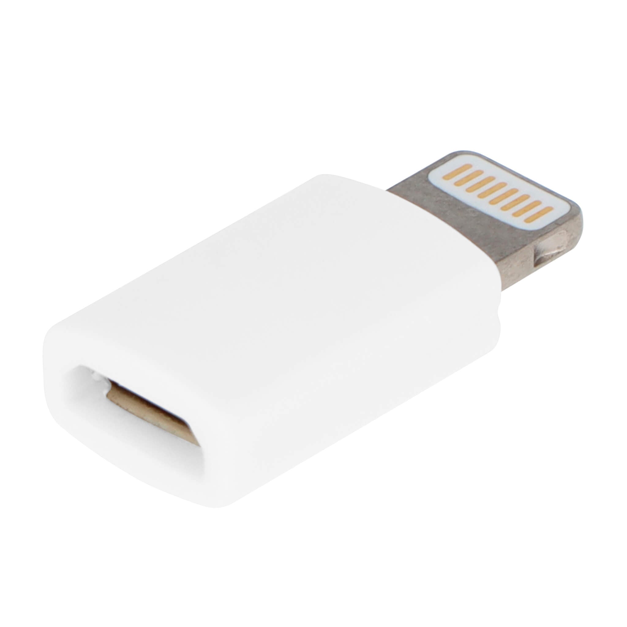 Micro USB to Lightning MFI Adapter White - 2 Pack