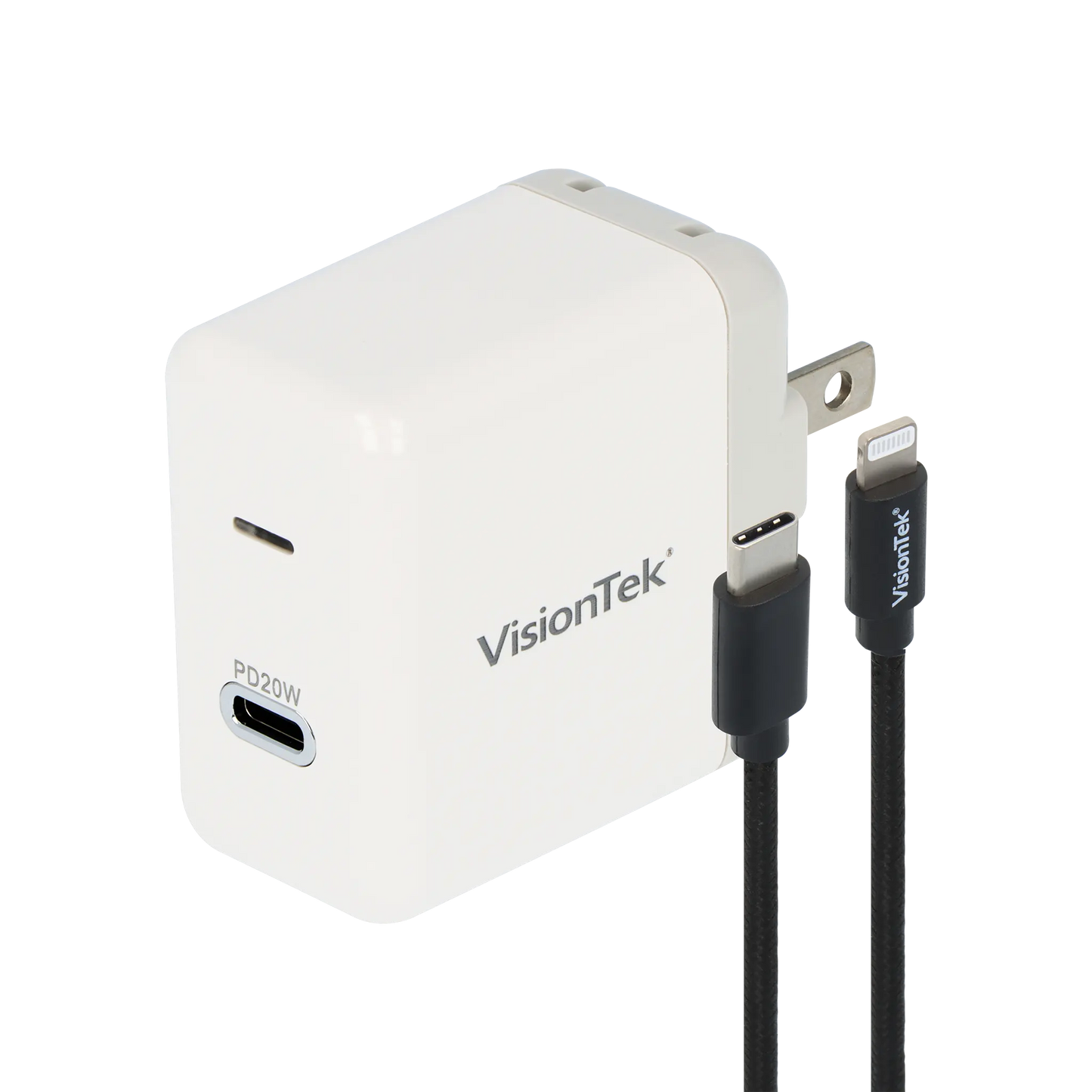VisionTek 20W USB-C Power Adapter w/ Lightning Cable