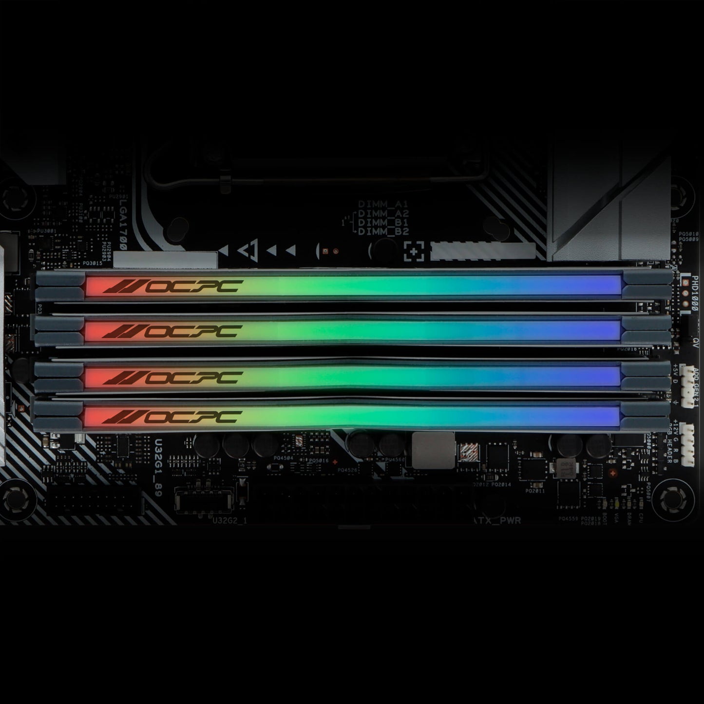 OCPC PISTA DDR5 RGB Memory - 16GB (2x8GB) - 5600MHz - CL36 - DIMM - Desktop