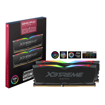 OCPC X3Treme Aura RGB DDR4 16GB Kit (2x8GB) - 3000MHz - CL16 - DIMM - Black