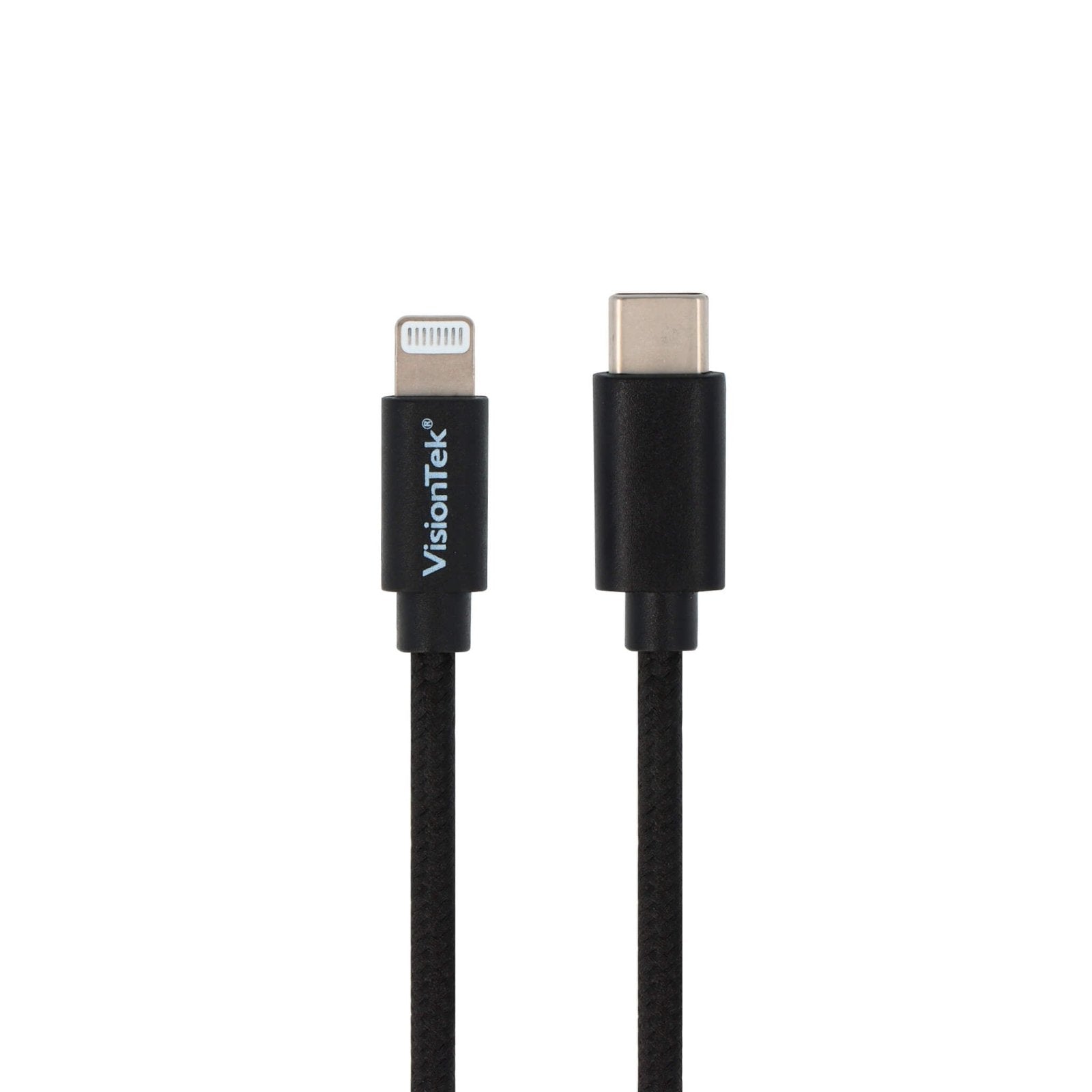 VisionTek.com - USB - C to Lightning Cable Black (M/M)
