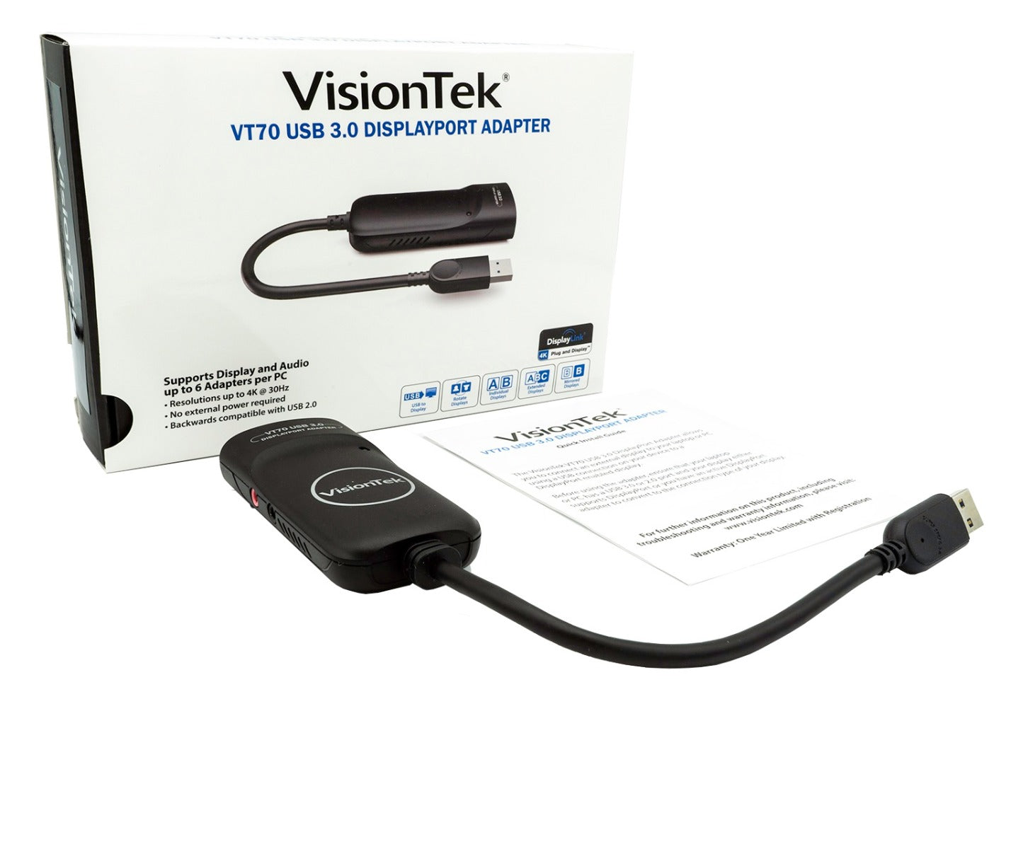 VT70 USB 3.0 to DisplayPort Adapter